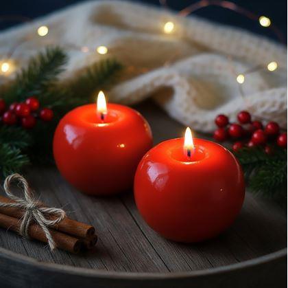 Obrázok z Darčeková sviečka jablko 2 ks