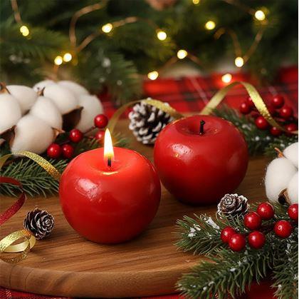 Obrázok z Darčeková sviečka jablko 2 ks