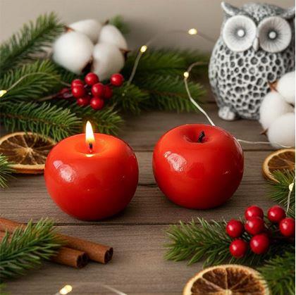 Obrázok z Darčeková sviečka jablko 2 ks