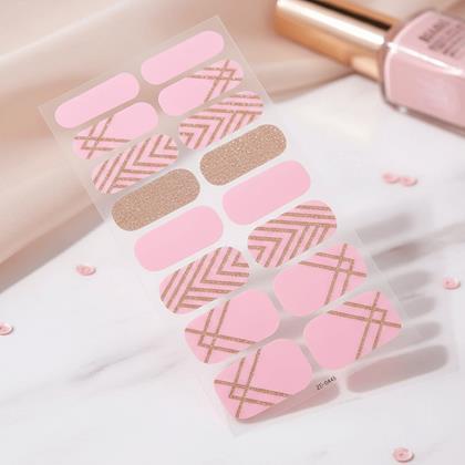 Obrázok z Samolepky na nechty  - ružovo zlaté