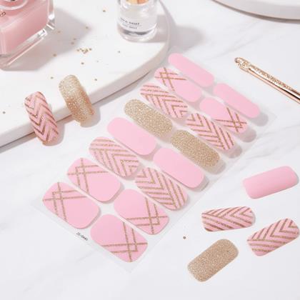 Obrázok z Samolepky na nechty  - ružovo zlaté