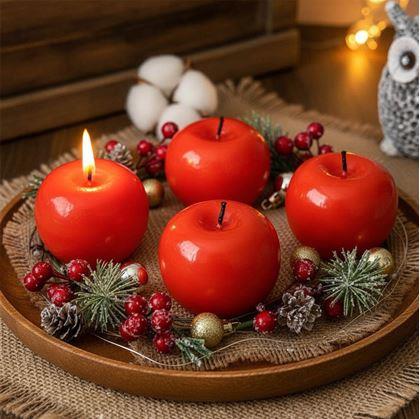 Obrázok z Darčeková sviečka jablko 2 ks