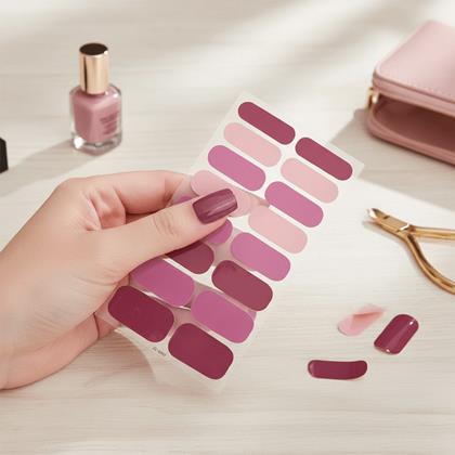 Obrázok z Samolepky na nechty  - tmavo ružový mix