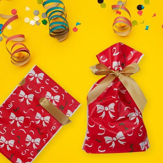 Obrázok z Darčekové sáčky s mašľou 10 ks - S