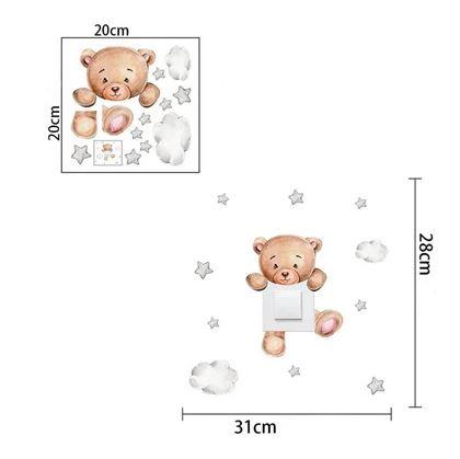 Obrázok z Detská samolepka na vypínač  -  medvedík