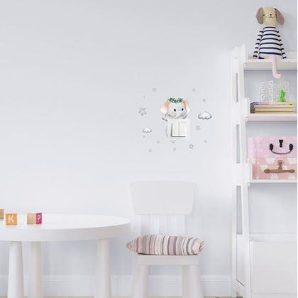 Obrázok z Detská samolepka na vypínač  -  sloník