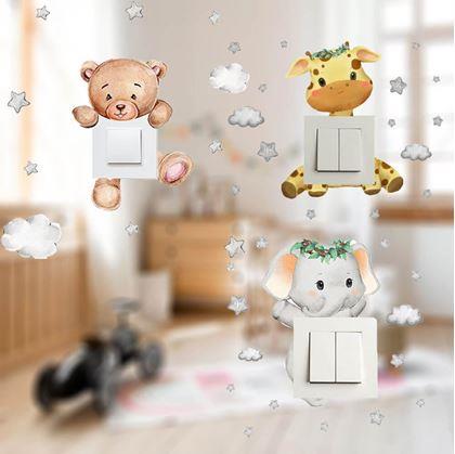 Obrázok z Detská samolepka na vypínač  -  sloník