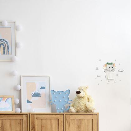 Obrázok z Detská samolepka na vypínač  -  sloník