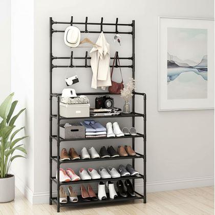 Obrázok z Regál s vešiakmi a botníkom