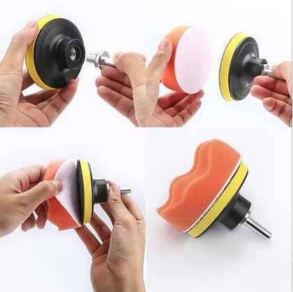 Obrázok z Sada leštiacich kotúčov na vŕtačku 10 ks - priemer 8 cm