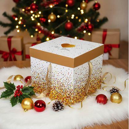 Obrázok z Darčeková krabička 22 cm  -  trblietky