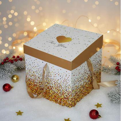 Obrázok z Darčeková krabička 22 cm  -  trblietky