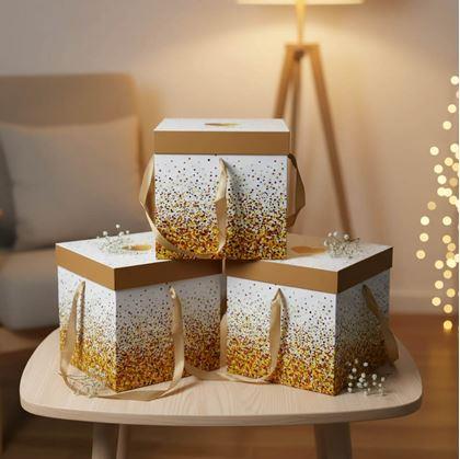 Obrázok z Darčeková krabička 22 cm  -  trblietky