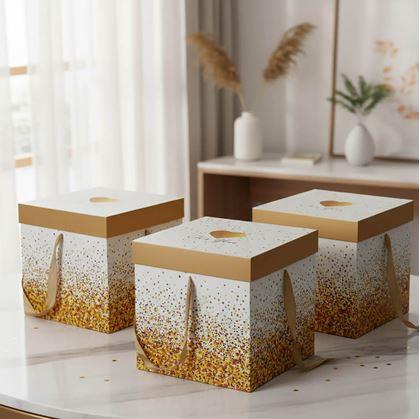 Obrázok z Darčeková krabička 22 cm  -  trblietky