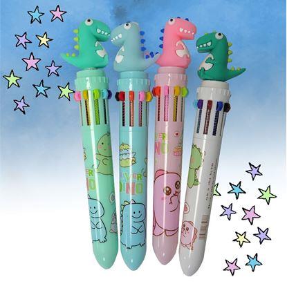 Obrázok Viacfarebná propiska - dinosaurus