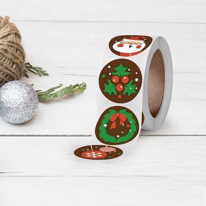 Obrázok z Vianočné samolepky 500 ks  - vianočná nálada