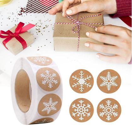 Obrázok z Vianočné samolepky 500 ks - snehové vločky