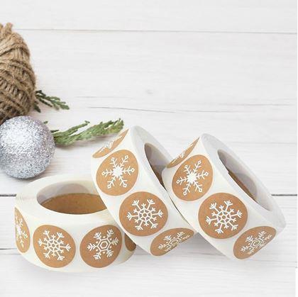 Obrázok z Vianočné samolepky 500 ks - snehové vločky