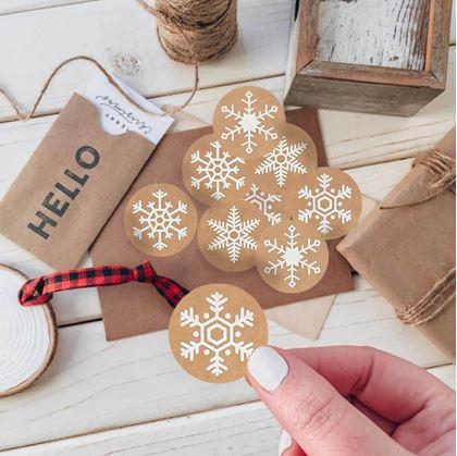 Obrázok z Vianočné samolepky 500 ks - snehové vločky