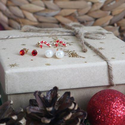 Obrázok z Vianočné náušnice 6 párov  -  zelená sada