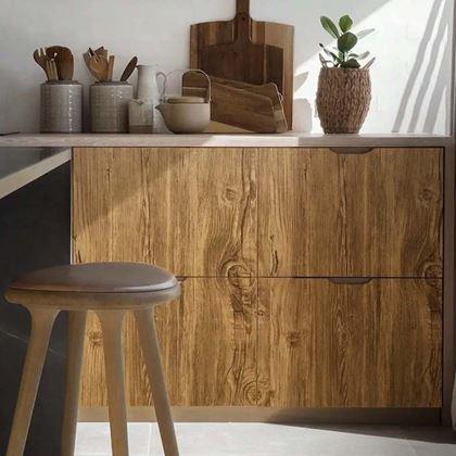 Obrázok z Samolepiaca fólia na podlahu 200x60 cm -  tmavé drevo