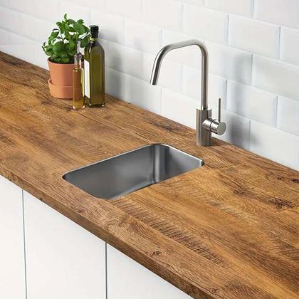 Obrázok z Samolepiaca fólia na podlahu 200x60 cm -  tmavé drevo