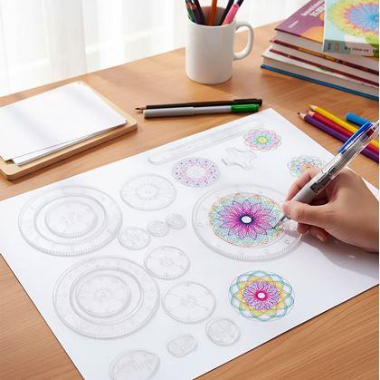 Obrázok z Sada kresliacich šablón - spirograf