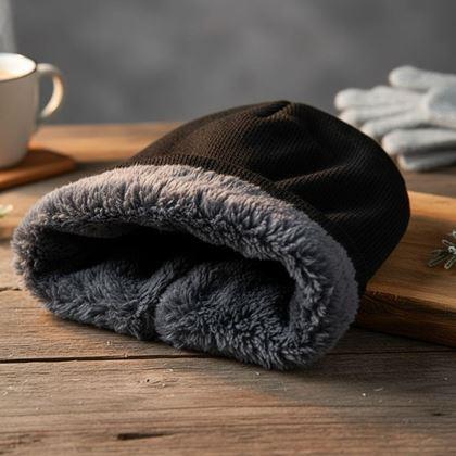 Obrázok z Zateplená čiapka  -  čierna