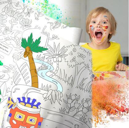 Obrázok z Omaľovánky v rolke 10 m  -  džungla