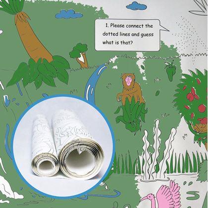 Obrázok z Omaľovánky v rolke 10 m  -  džungla