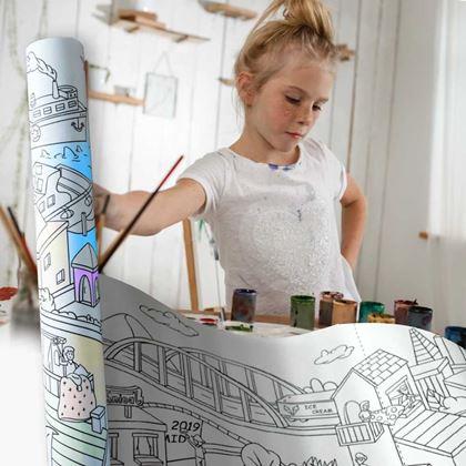 Obrázok z Omaľovánky v rolke 10 m  - mesto