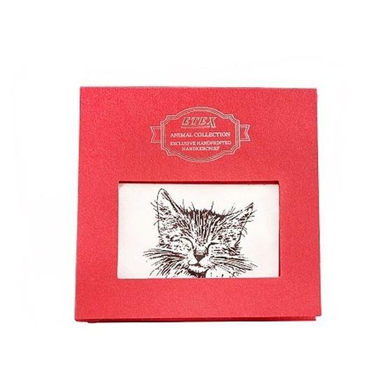 Obrázok z Látkový vreckovka v darčekovej krabičke - mačka