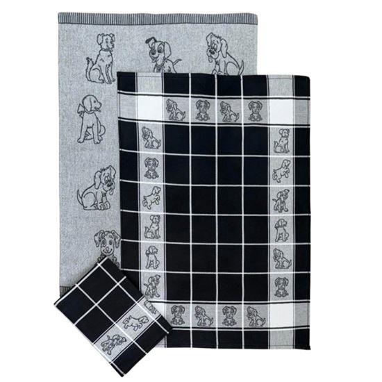 Obrázok z Sada 3 ks bavlnených utierok - psíky