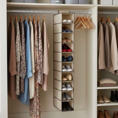 Obrázok Závesný organizér do skrine 10 priehradiek