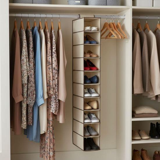 Obrázok z Závesný organizér do skrine 10 priehradiek