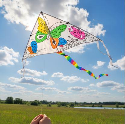 Obrázok Lietajúci drak na vymaľovanie