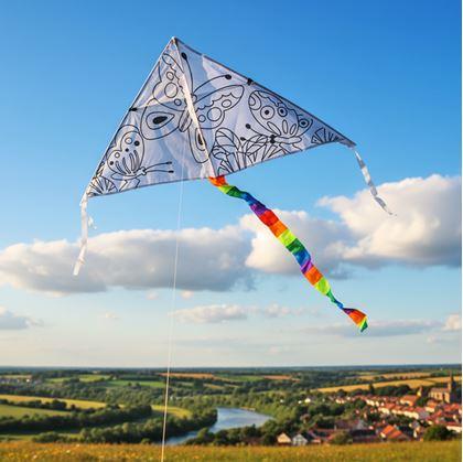 Obrázok z Lietajúci drak na vymaľovanie  - motýle