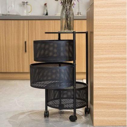 Obrázok z Pojazdný organizér s 3 košíkmi - 2. akosť