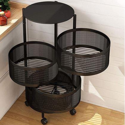 Obrázok z Pojazdný organizér s 3 košíkmi - 2. akosť