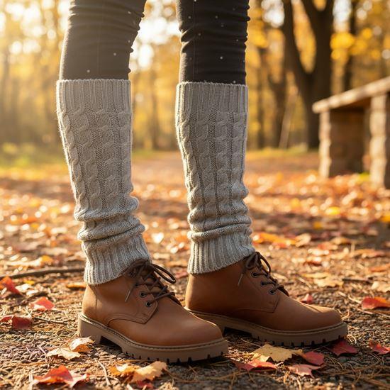 Obrázok z Hrejivé návleky na nohy  -  sivé