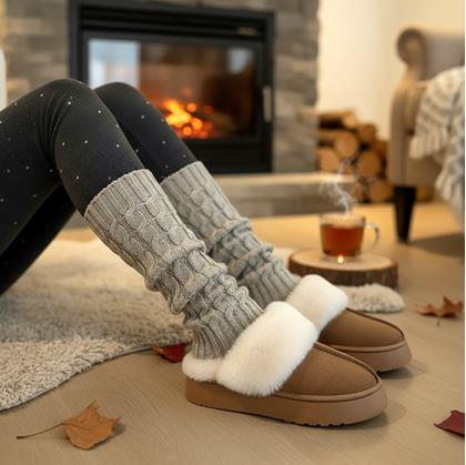Obrázok z Hrejivé návleky na nohy  -  sivé