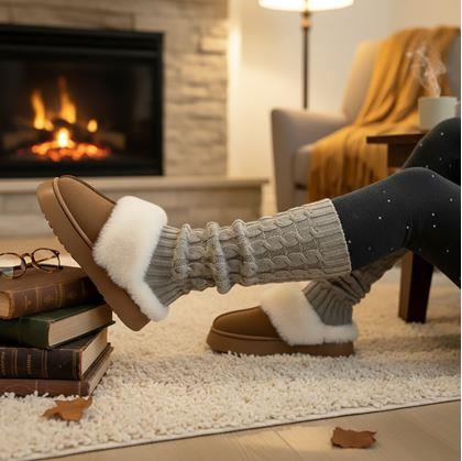 Obrázok z Hrejivé návleky na nohy  -  sivé