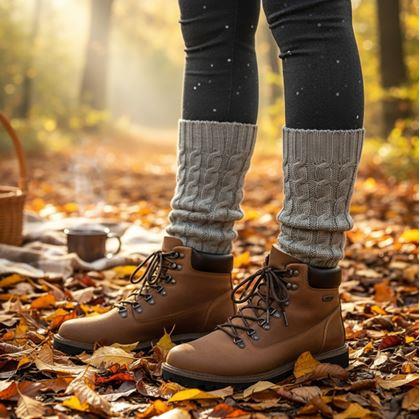 Obrázok z Hrejivé návleky na nohy  -  sivé