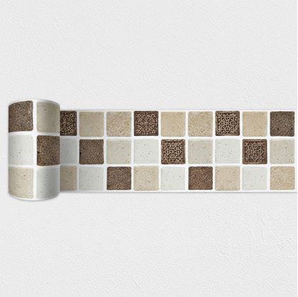 Obrázok z Samolepiaca lišta mozaika - hnedý mix