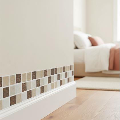 Obrázok z Samolepiaca lišta mozaika - hnedý mix