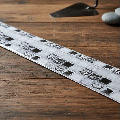 Obrázok z Samolepiaca lišta mozaika - gray mix