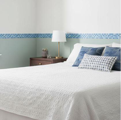 Obrázok z Samolepiaca lišta mozaika - modrá zmes