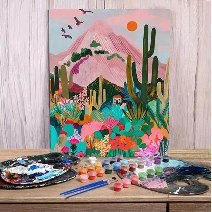 Obrázok z Darčeková sada na maľovanie - plátno 50x40 cm, sada farieb a štetce