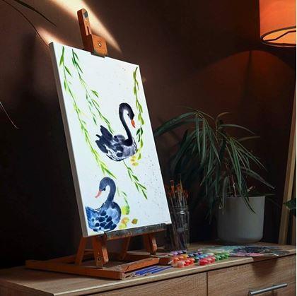 Obrázok z Darčeková sada na maľovanie - plátno 50x40 cm, sada farieb a štetce