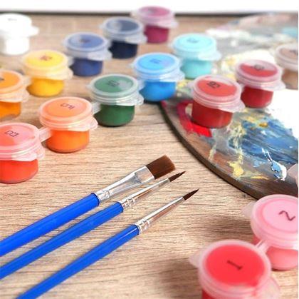 Obrázok z Darčeková sada na maľovanie - plátno 50x40 cm, sada farieb a štetce